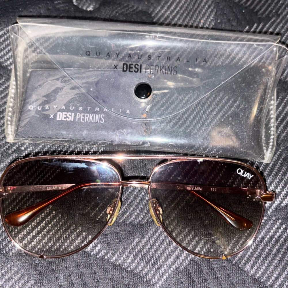 ***SOLD***Quay Australia x DESI PERKINS Bronze Aviator Sunglasses
